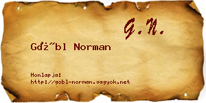 Göbl Norman névjegykártya